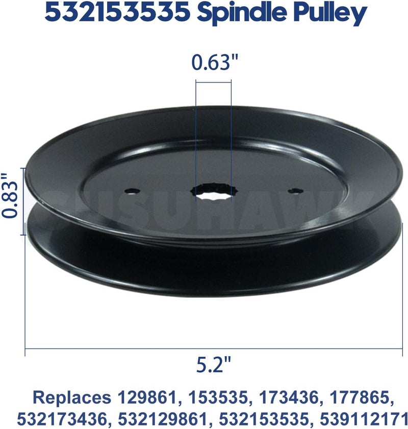 GUSUHAWK 587819701 Spindle Assembly Kit with 153535 Pulley Replaces Husqvarna 532187281 587253301 587820301 587819701 Mandrel Assembly, Craftsman 192870 187281 187292 Spindle Assembly, 173436 - Image 4